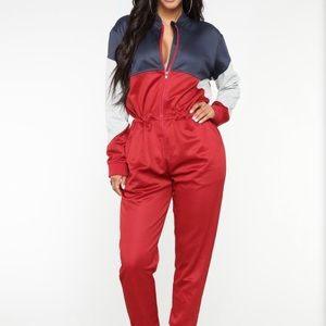 Team Playa Lounge Jumpsuit - Navy/Multi